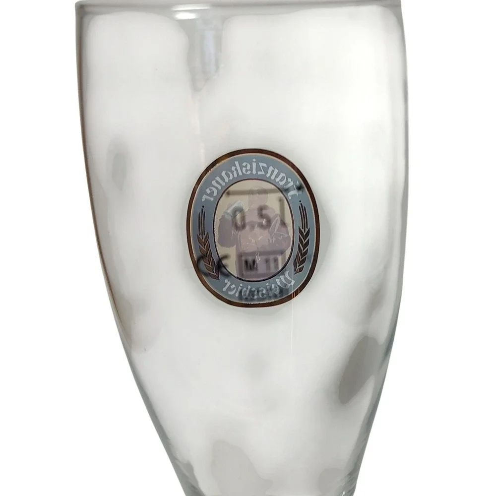 Franziskaner Weissbier Half Liter Rastal‎ German Beer Glass 9.75 Inches Clear